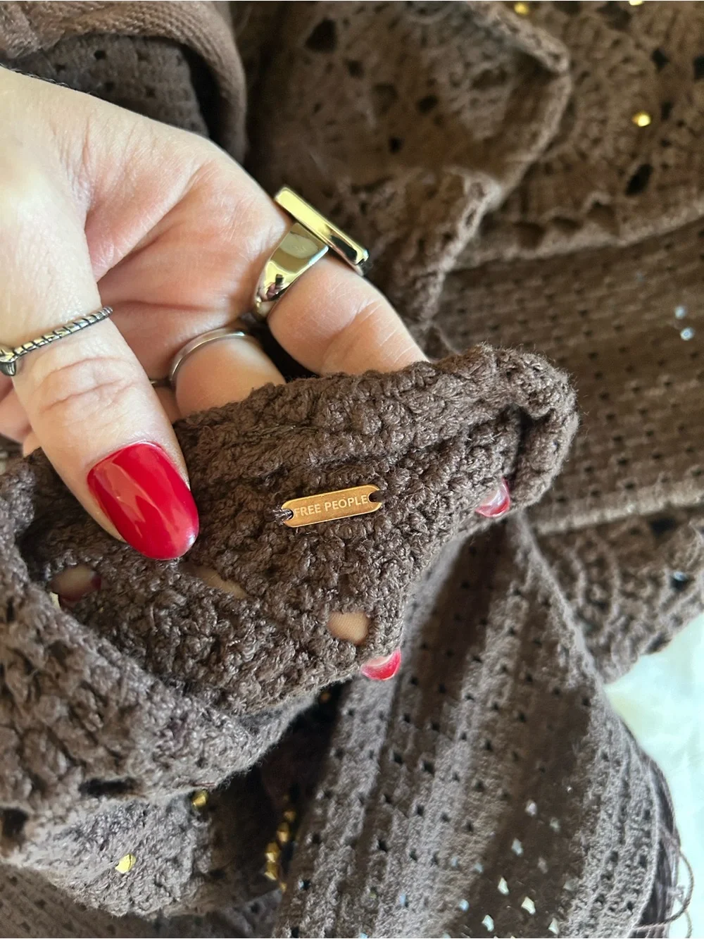 NWT Free People Sunrise To Sunset Crochet Tote